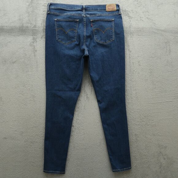 Levi's 720 Jeans Women's 34 Blue High-Rise Super Skinny 29" Inseam Distressed - Picture 13 of 16